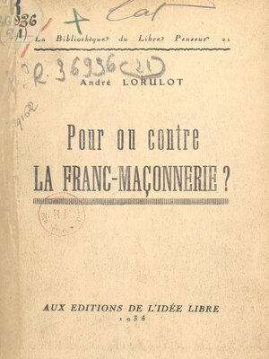 cover image of Pour ou contre la franc-maçonnerie ?